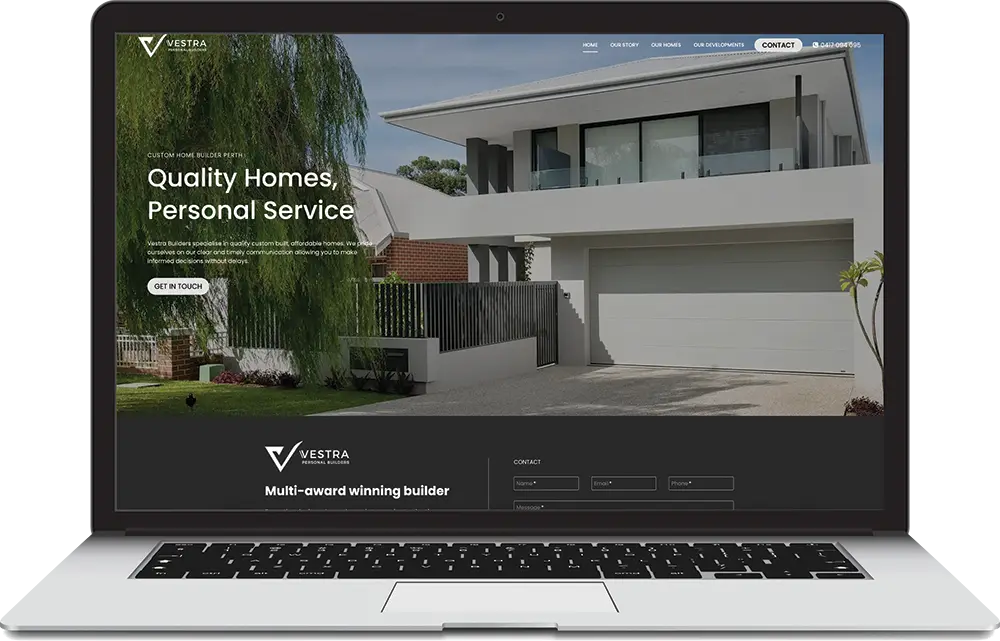 VESTRA BUILDERS WEBSITE DESIGN