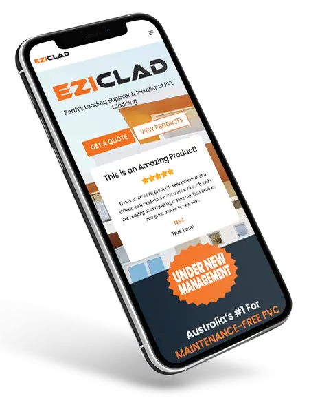 Eziclad Website Redesign on Mobile